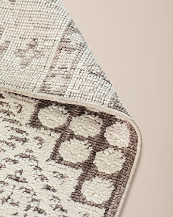 Luberon Halı - Krem - 80x300 cm