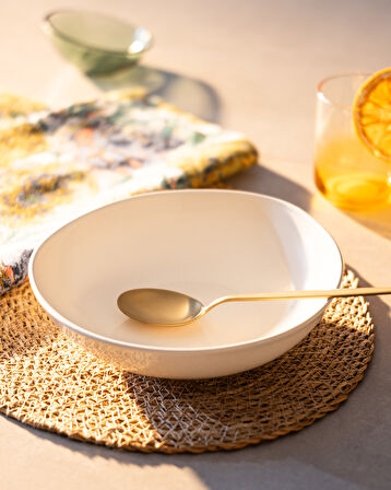 Souci Yemek Tabağı - Krem - 22 cm