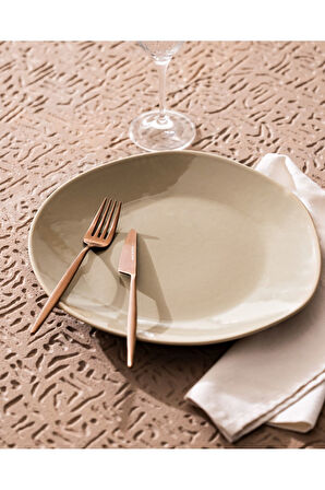 Souci Servis Tabağı - Bej - 30 cm