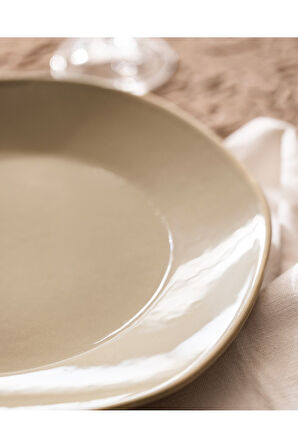 Souci Servis Tabağı - Bej - 30 cm