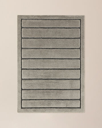 Foıson Halı - Gri - 120x180 cm