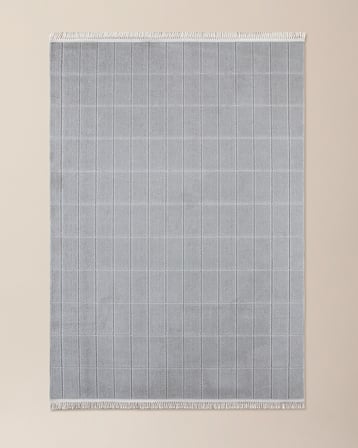 Crochet Halı - Gri - 80x150 cm