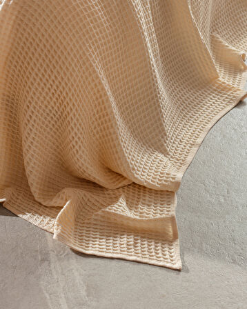 Avril Tek Kişilik Pamuklu Ecocell Lüks Pike - Gold