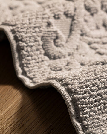 Norice %100 Pamuk Ayak Havlusu - Gri - 50x70 cm