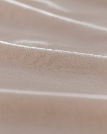 Valeria Çift Kişilik %100 Pamuk Lastikli Penye Çarşaf - Koyu Bej
