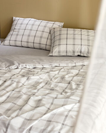 Aluin King Size  Ranforce Baskılı Nevresim Takımı