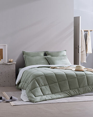 Bobigny Tek Kişilik Pamuklu SuperSoft Comfort Set - Mint Yeşili