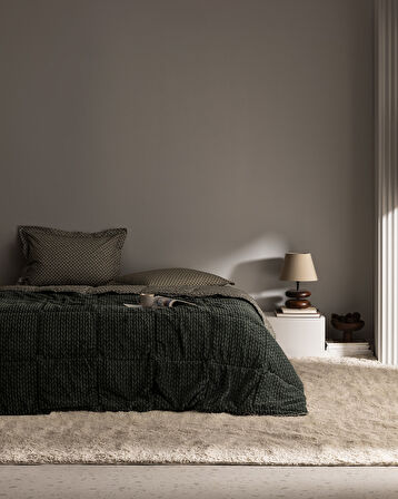 Vincent Tek Kişilik Wellsoft Comforter Set - Yeşil