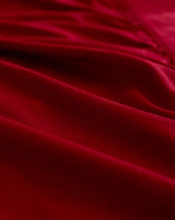 Manon King Size %100 Pamuk Ranforce Lastikli Çarşaf - Kırmızı