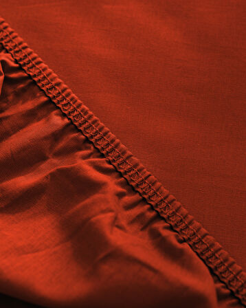 Manon King Size Plus %100 Pamuk Ranforce Lastikli Çarşaf - Turuncu