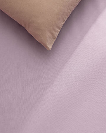 Manon King Size %100 Pamuk Ranforce Lastiksiz Çarşaf - Açık Mürdüm