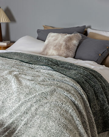 Nord Çift Kişilik Sherpa Battaniye - Haki