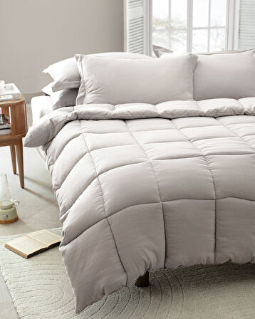 Mona Çift Kişilik Comforter Set - Taş