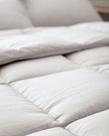 Mona Çift Kişilik Comforter Set - Taş
