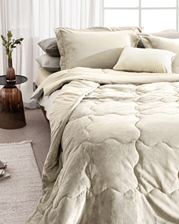 Kaira King Size Comforter Set - Bej