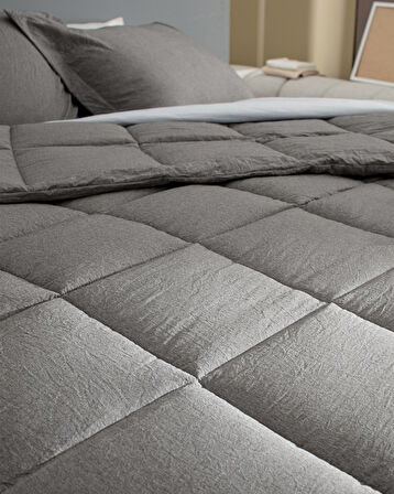 Meleni King Size Comforter Set - Kahverengi