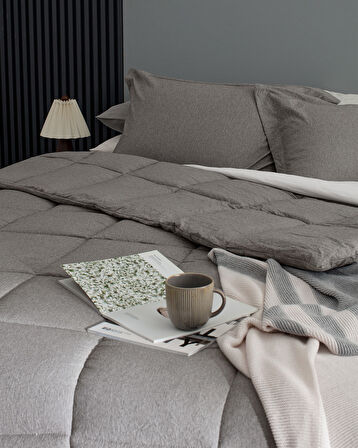 Meleni King Size Comforter Set - Kahverengi