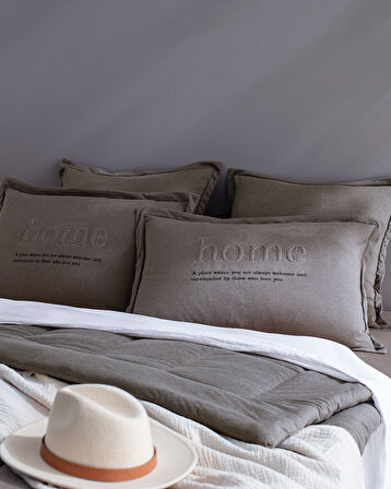 Bobigny Tek Kişilik SuperSoft Comforter Set - Antrasit