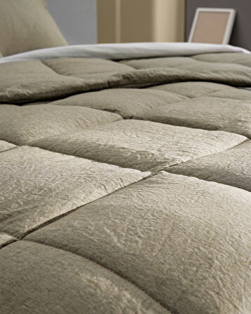 Meleni Tek Kişilik Comforter Set - Haki