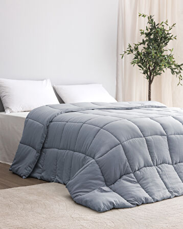 Mona Çift Kişilik Microfiber Yorgan - İndigo