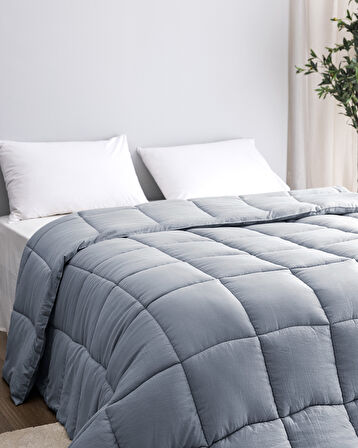 Mona Çift Kişilik Microfiber Yorgan - İndigo