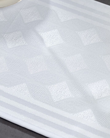 Mayenne Runner - Beyaz - 45x160 cm