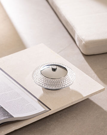 Bretta Dokunmatik Abajur - 13 cm - Silver