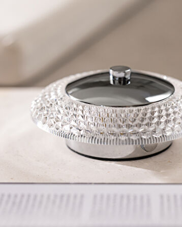 Bretta Dokunmatik Abajur - 13 cm - Silver