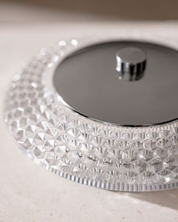 Bretta Dokunmatik Abajur - 13 cm - Silver