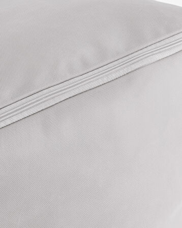 Çiçek Desen Baskılı Hurç - Gri - 52x28x21 cm