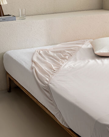 Manon King Size %100 Pamuk Ranforce Lastikli Çarşaf - Taş