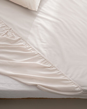 Manon King Size Plus %100 Pamuk Ranforce Lastikli Çarşaf - Taş