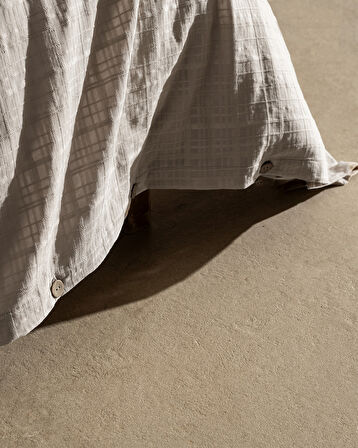 Lumiere Family Size %100 Pamuk Armürlü Nevresim Takımı - Bej