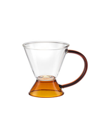 Olivie Borosilikat Cam Fincan - Turuncu - 130 ml