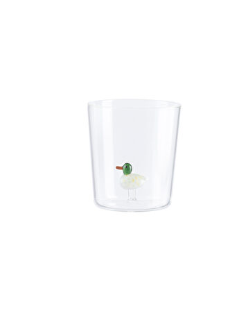 Violet Borosilikat Cam Bardak - Yeşil - 350 ml