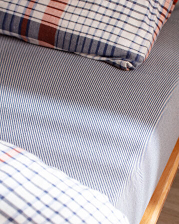 Boussy King Size %100 Pamuk Flanel Nevresim Takımı - Lacivert