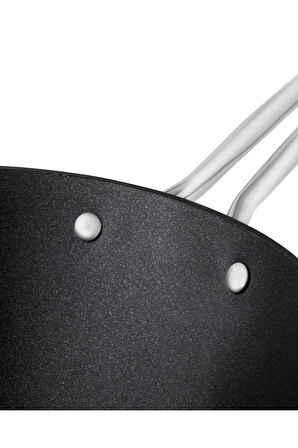 Titanium Professional Wok Tava - Siyah - 28 cm