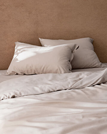 Songe King Size %100 Pamuk Chambre Nevresim Takımı - Taş