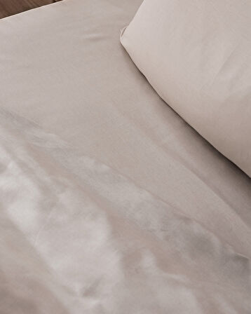 Songe King Size %100 Pamuk Chambre Nevresim Takımı - Taş