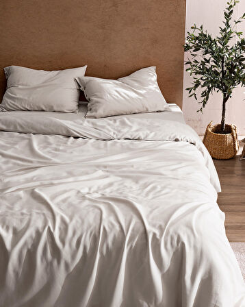 Songe King Size %100 Pamuk Chambre Nevresim Takımı - Ekru