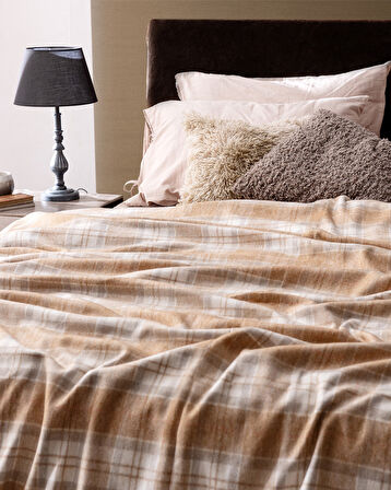 Talcy Çift Kişilik Battaniye - Camel