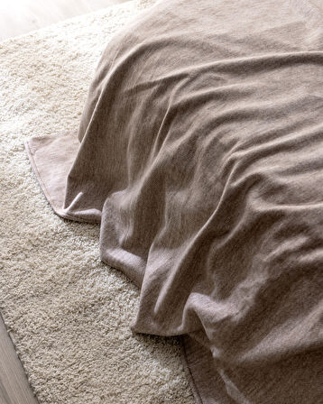 Perigny Çift Kişilik Battaniye - Kahverengi