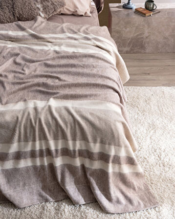 Origny Çift Kişilik Battaniye - Kahverengi