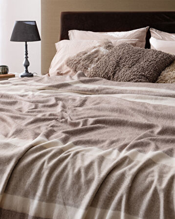 Origny Çift Kişilik Battaniye - Kahverengi