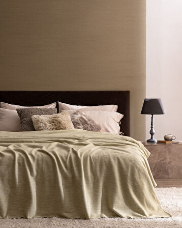 Perigny Çift Kişilik Battaniye - Yeşil