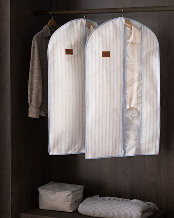 Nuage Elbise Kılıfı - Beyaz/Açık Mavi