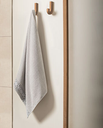 Caresse %100 Pamuk Banyo Havlusu - Gri - 70x140 cm