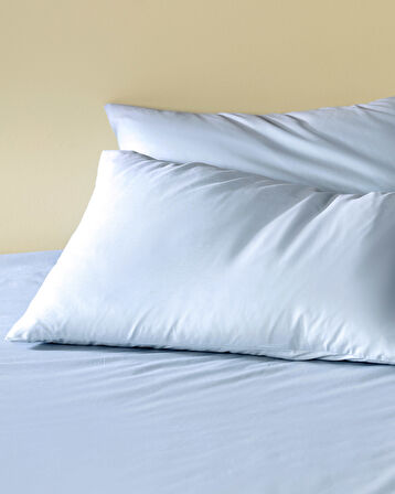 Manon King Size %100 Pamuk Ranforce Lastikli Çarşaf Takımı - Açık Mavi