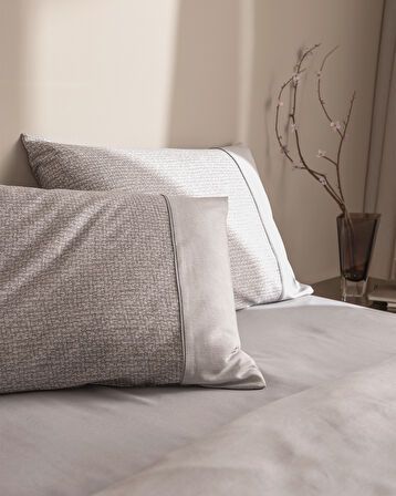 Orpen King Size %100 Pamuk Madame Coco Crep Baskılı Nevresim Takımı - Gri