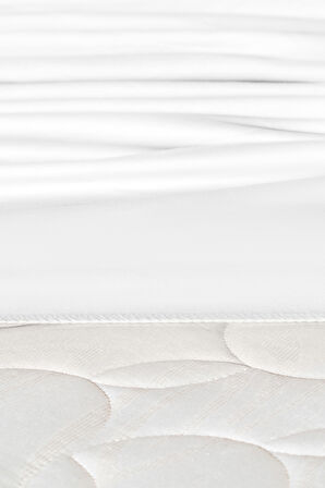 Ciel King Size Plus %100 Pamuk Lastikli Saten Çarşaf - Beyaz